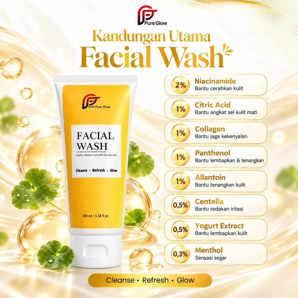 Kandungan utama Facial Wash